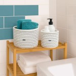 Lot de 2 paniers blancs en corde | Hashtag Déco