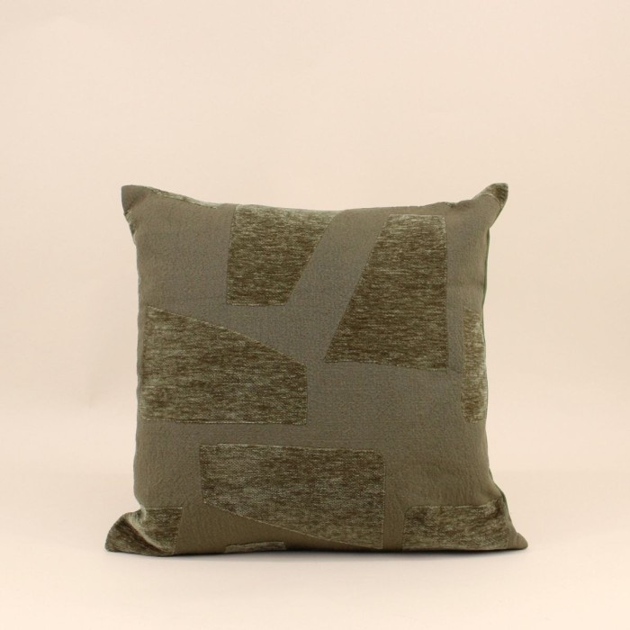 Coussin à motifs kaki coton 40x40 cm | Hashtag Déco