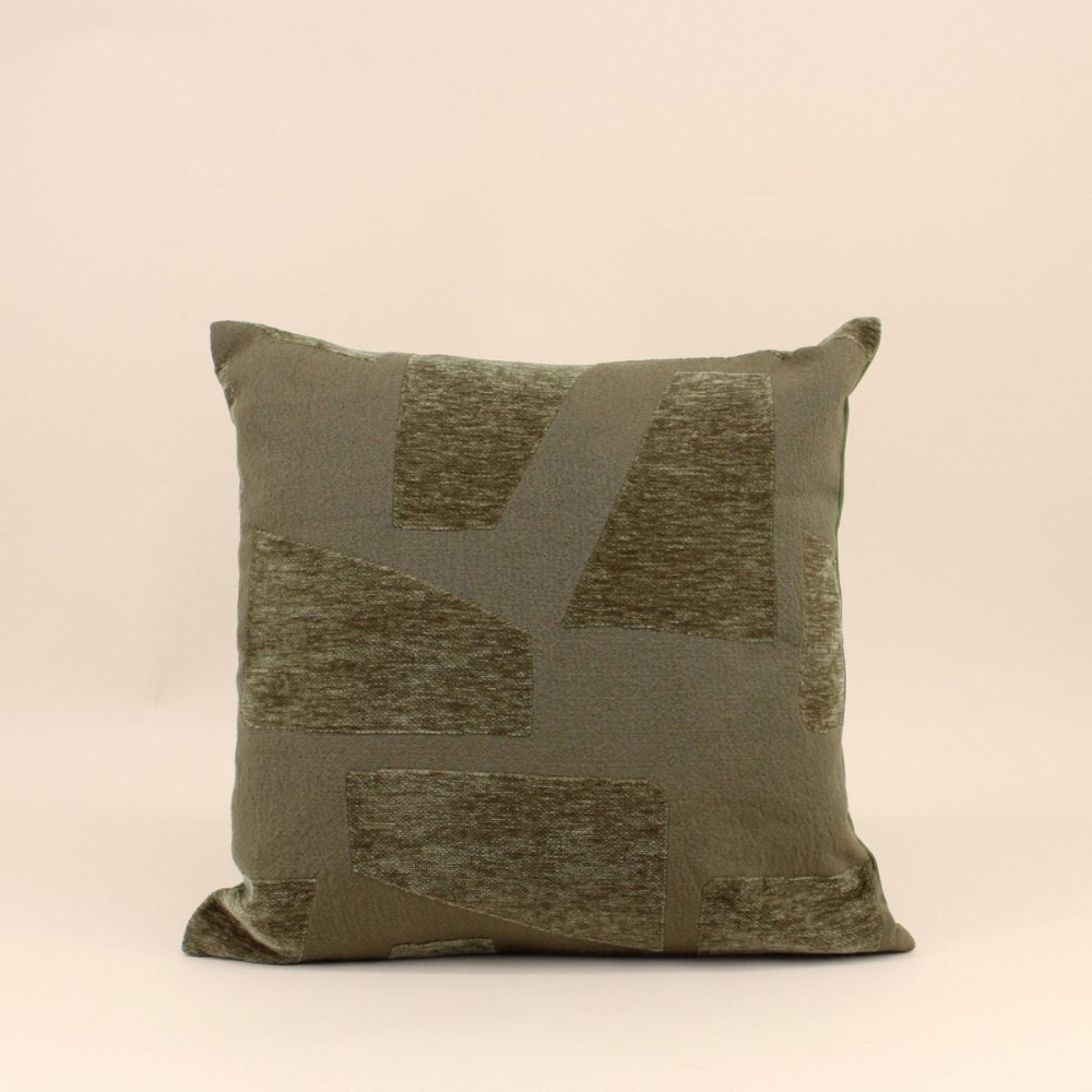 Coussin à motifs kaki coton 40x40 cm | Hashtag Déco