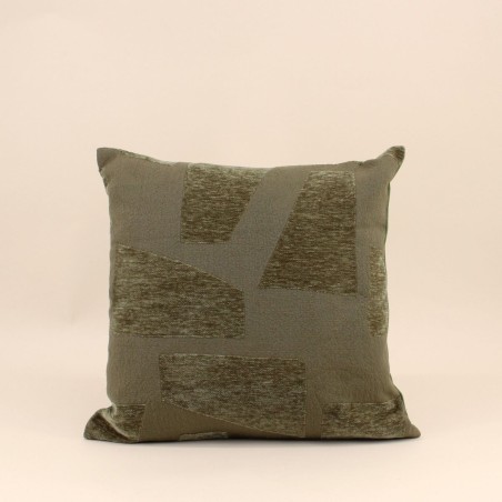 Coussin à motifs kaki coton 40x40 cm | Hashtag Déco