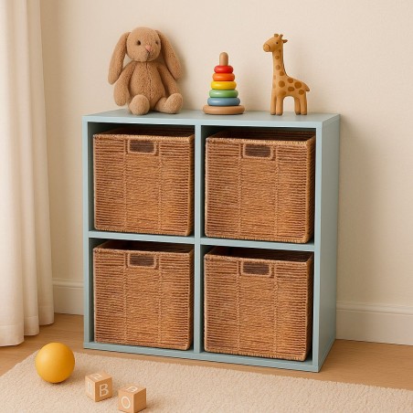Cube de rangement pliable corde beige 31cm | Hashtag Déco