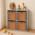 Cube de rangement pliable corde beige 31cm | Hashtag Déco