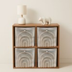 Cube de rangement tissu reliefs 31x31cm