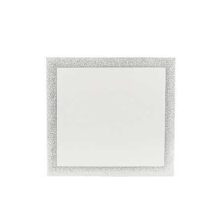 Miroir contour brillant argenté 40x40cm | Hashtag Déco