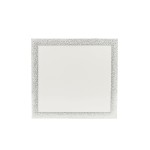 Miroir contour brillant argenté 40x40cm | Hashtag Déco