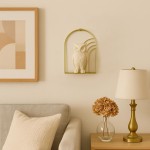 Étagère murale arche métal doré 30x20cm | Hashtag Déco