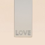 Miroir mot "love" bois blanc 120x25cm | Hashtag Déco
