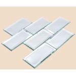 Lot de 7 miroirs métro argentés en verre | Hashtag Déco