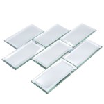 Lot de 7 miroirs métro argentés en verre | Hashtag Déco