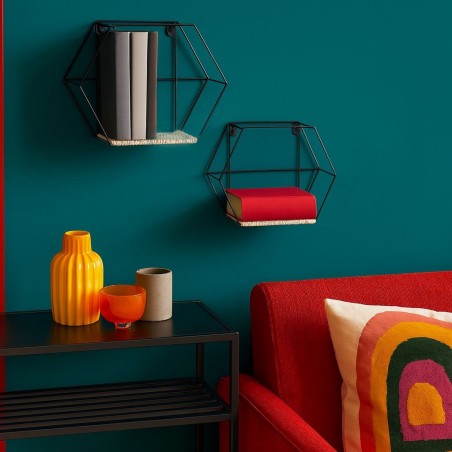 Étagère hexagonale bois blanc 20x25cm | Hashtag Déco