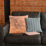 Coussin en coton rayé gris 40cm élégant | Hashtag Déco