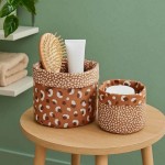 Lot de 2 panières imprimé léopard