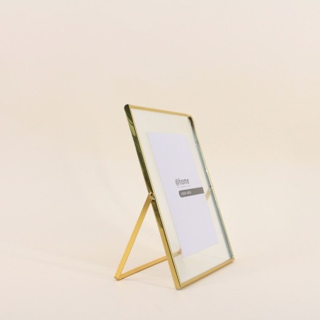 Cadre photo doré verre 20x25cm sur pied | Hashtag Déco