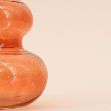 Vase design en verre marron/beige 30cm | Hashtag Déco