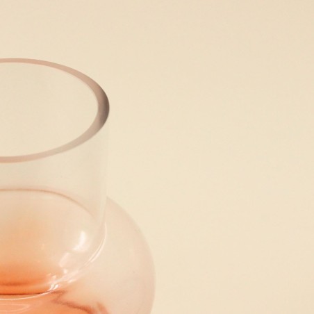 Vase design en verre marron/beige 30cm | Hashtag Déco