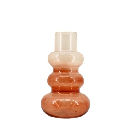 Vase design en verre marron/beige 30cm | Hashtag Déco