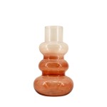 Vase design en verre marron/beige 30cm | Hashtag Déco