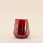 Bougie parfumée rouge en verre lustré | Hashtag Déco