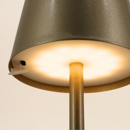 Lampe USB en métal 27cm - Noir, blanc, taupe