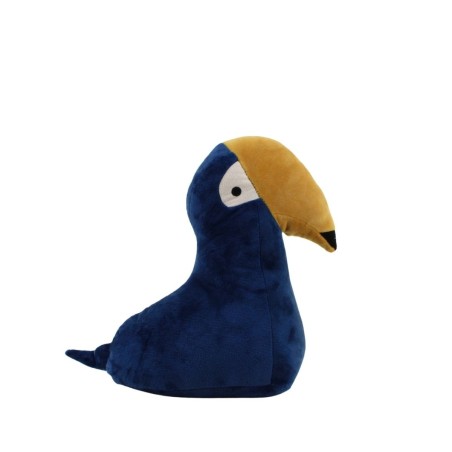 Cale porte velours bleu toucan exotique | Hashtag Déco