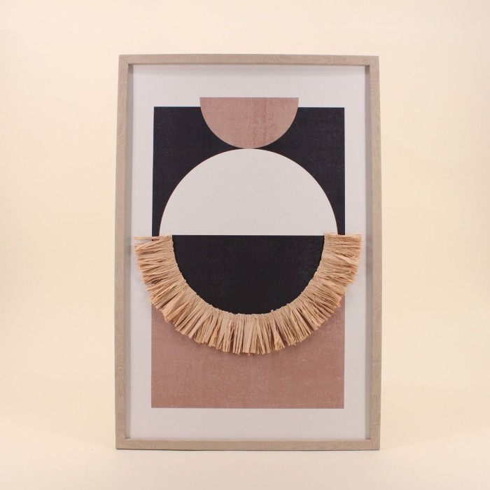 Cadre 3D noir blanc terracotta MDF | Hashtag Déco