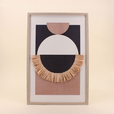 Cadre 3D noir blanc terracotta MDF | Hashtag Déco