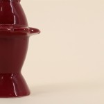 Bougeoir céramique bordeaux 23cm élégant | Hashtag Déco