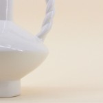 Vase céramique blanc anse torsadée 24cm | Hashtag Déco