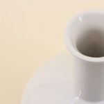 Vase céramique blanc anse torsadée 24cm | Hashtag Déco