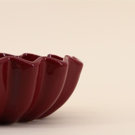 Coupe céramique alvéolée 24cm verte | Hashtag Déco