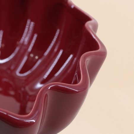 Coupe céramique alvéolée 24cm verte | Hashtag Déco