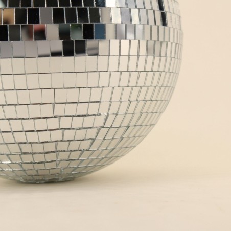 Boule à facettes miroir argent 20cm en verre | Hashtag Déco