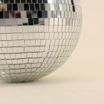 Boule à facettes miroir argent 20cm en verre | Hashtag Déco