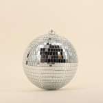 Boule à facettes miroir argent 20cm en verre | Hashtag Déco