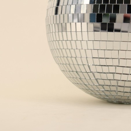 Boule à facettes argentée en verre 25cm | Hashtag Déco