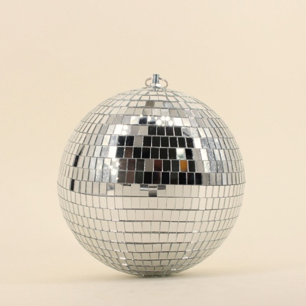 Boule à facettes argentée en verre 25cm | Hashtag Déco