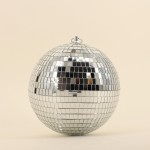 Boule à facettes argentée en verre 25cm | Hashtag Déco