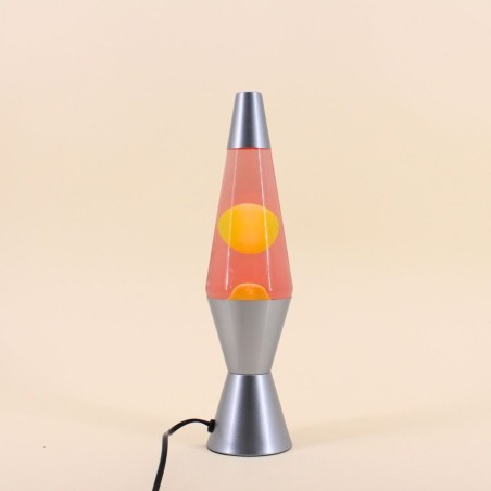 Lampe lave 37cm en verre orange et rouge | Hashtag Déco