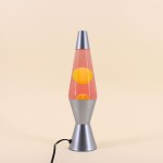 Lampe lave 37cm en verre orange et rouge | Hashtag Déco