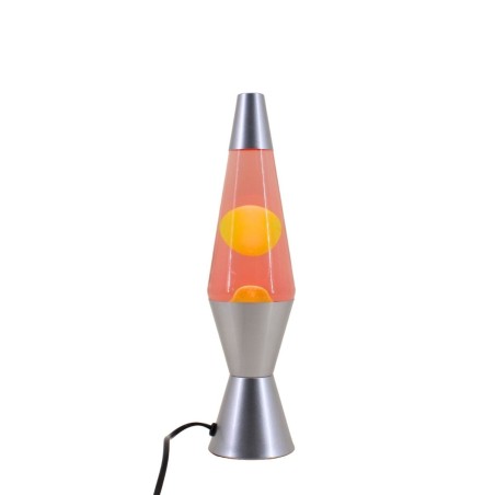 Lampe lave 37cm en verre orange et rouge | Hashtag Déco
