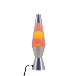 Lampe lave 37cm en verre orange et rouge | Hashtag Déco