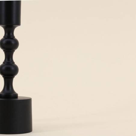 Bougeoir noir mat en aluminium 16cm | Hashtag Déco