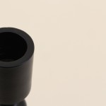 Bougeoir noir mat en aluminium 16cm | Hashtag Déco