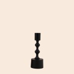 Bougeoir noir mat en aluminium 16cm | Hashtag Déco