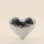 Cœur miroir gris argenté en verre 20x17cm | Hashtag Déco