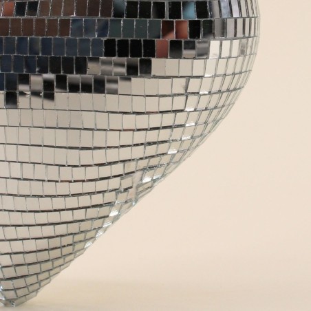 Cœur miroir gris argenté en verre 20x17cm | Hashtag Déco