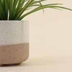 Plante artificielle céramique bicolore 26cm | Hashtag Déco