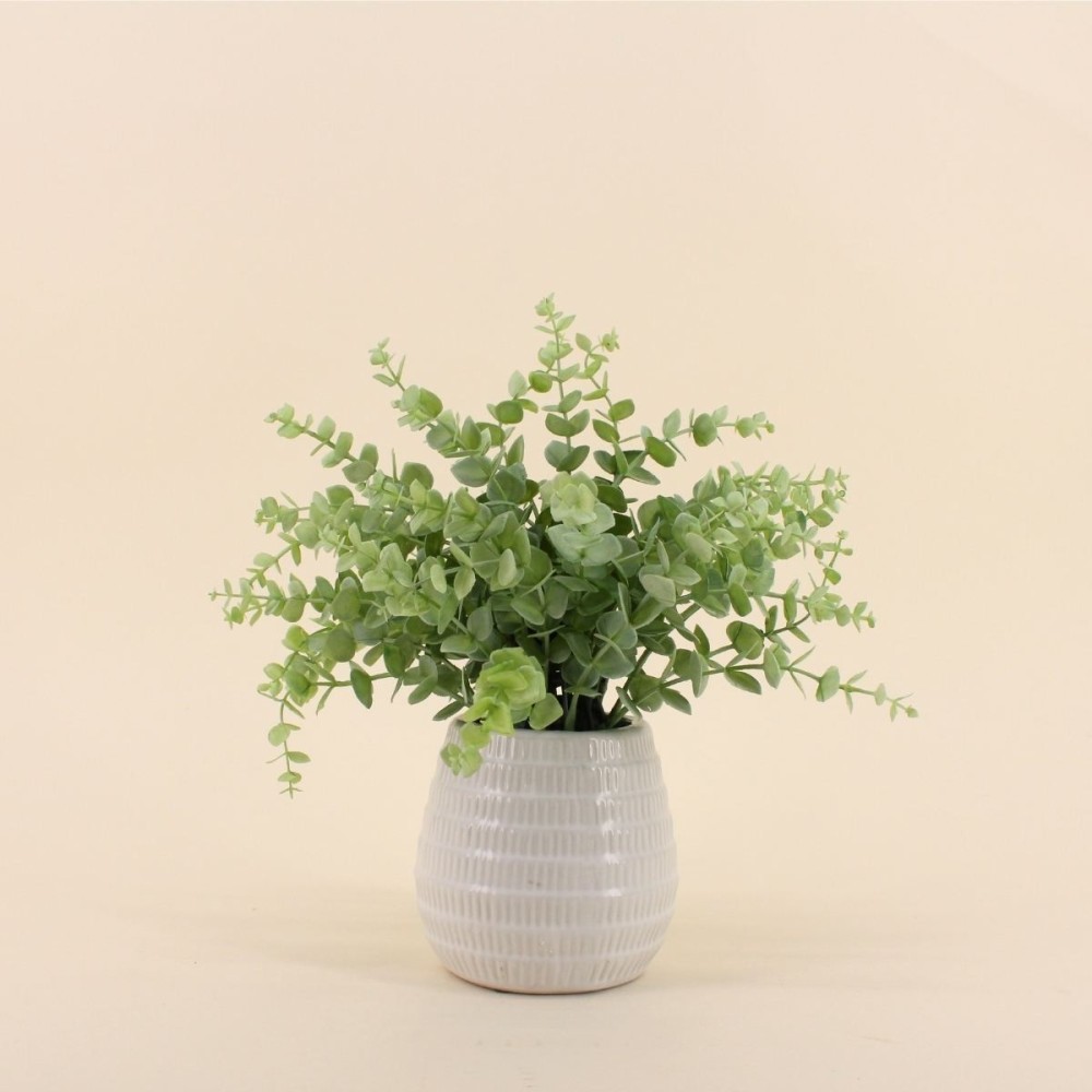 Plante artificielle céramique blanche 26cm | Hashtag Déco