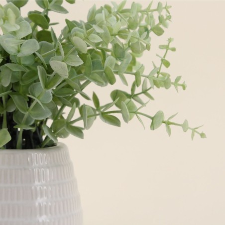 Plante artificielle céramique blanche 26cm | Hashtag Déco