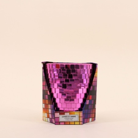 Bougie parfumée violette en verre | Hashtag Déco